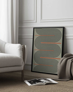 Tablou înramat „Curved Pathways” de THE MIUUS STUDIO