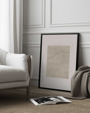 Tablou înramat „Line on Whispered Beige” de THE MIUUS STUDIO
