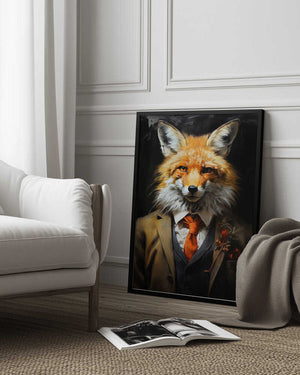 Tablou înramat „Fox hipster” de Justyna Jaszke