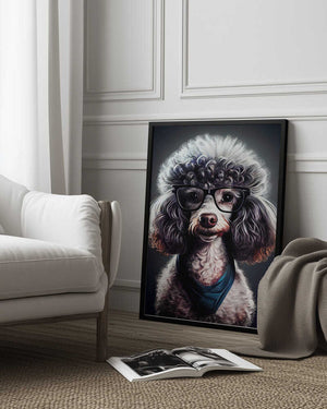 Tablou înramat „Dog hipster 4” de Justyna Jaszke