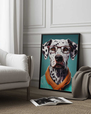 Tablou înramat „Dog Dalmatian” de Justyna Jaszke