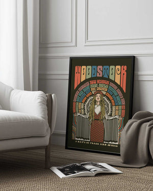Tablou înramat „Woodstock Festival Poster” de Retrodrome