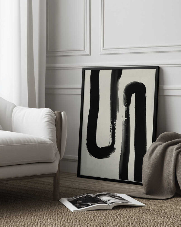 Tablou înramat „Monochrome Flow” de Treechild