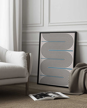 Tablou înramat „Curved Lines Harmony” de THE MIUUS STUDIO