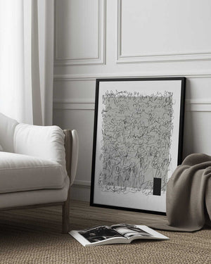 Tablou înramat „Intricate Scribbles On A Muted Background” de uplusmestudio