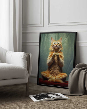 Tablou înramat „Cat yoga 5” de Justyna Jaszke