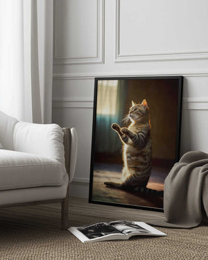 Tablou înramat „Cat yoga 6” de Justyna Jaszke
