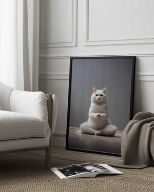 Tablou înramat „Cat yoga 7” de Justyna Jaszke