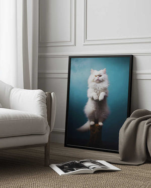 Tablou înramat „Cat yoga 8” de Justyna Jaszke