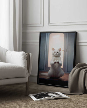 Tablou înramat „Cat yoga 9” de Justyna Jaszke