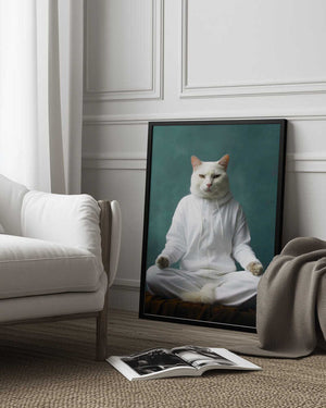 Tablou înramat „Cat yoga 11” de Justyna Jaszke