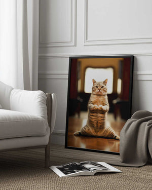 Tablou înramat „Cat yoga 12” de Justyna Jaszke