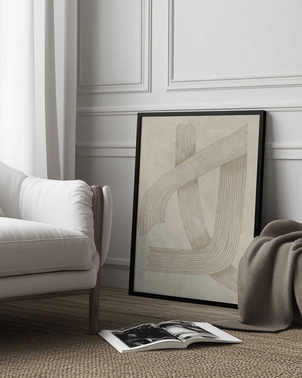 Tablou înramat „Abstract Sophisticated Line 01” de Lucrecia Caporale