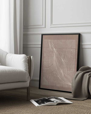Tablou înramat „Abstract Irregular Lines” de Lucrecia Caporale