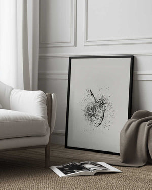 Tablou înramat „Brush splatters #2” de Imaginative