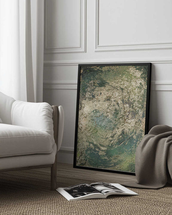 Tablou înramat „The Emerald Scorch” de Anete Purina-Purite