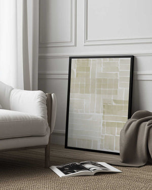 Tablou înramat „Neutral Tangle Grid 2” de cartissi