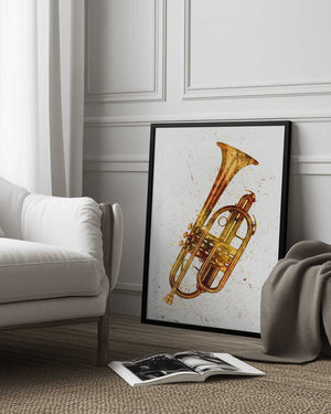 Tablou înramat „Cornet Abstract Watercolor” de Michael Tompsett