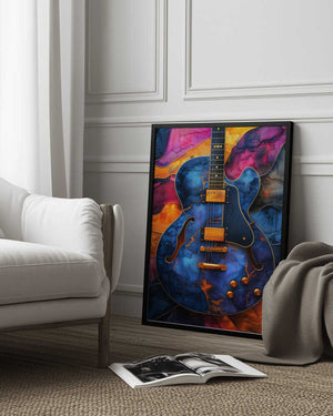 Tablou înramat „Music Guitar 5” de Justyna Jaszke