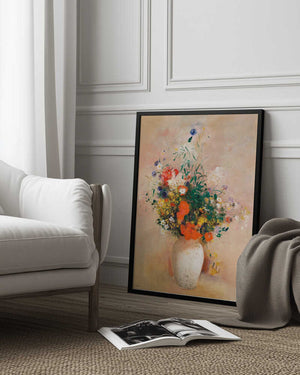 Tablou înramat „Vase of Flowers” de Odilon Redon