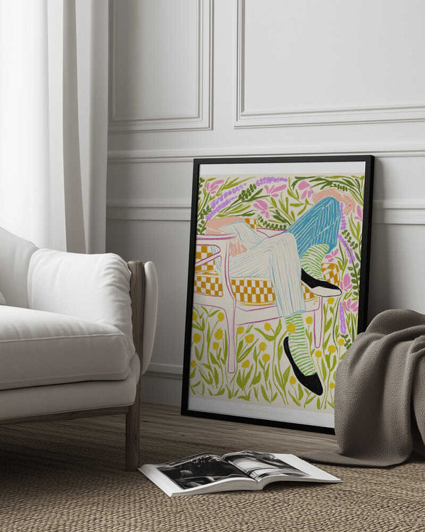 Tablou înramat „Jlr Quiet in the garden 2” de Jenny Liz Rome