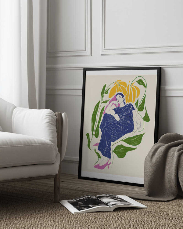 Tablou înramat „Jlr Quiet in the garden” de Jenny Liz Rome