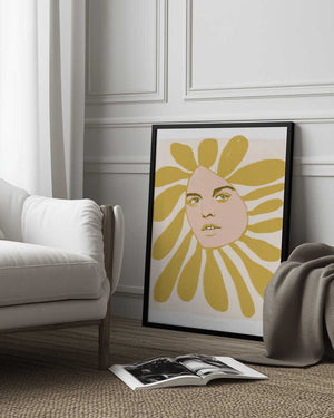 Tablou înramat „Jlr Flowerhead1 Copy 2” de Jenny Liz Rome