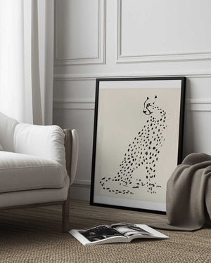 Tablou înramat „Pandc Leopard” de Jenny Liz Rome