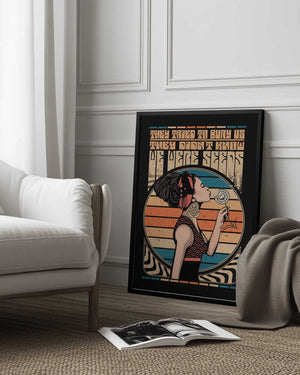 Tablou înramat „Peace Hippie Quote” de Retrodrome