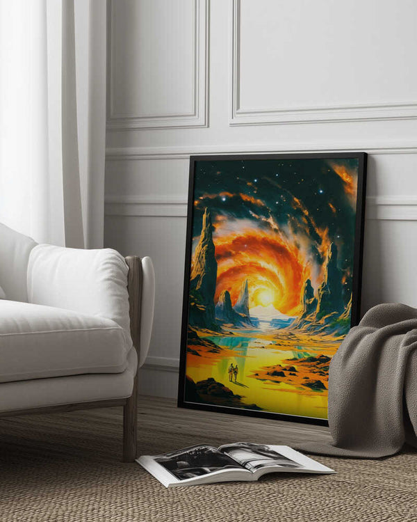 Tablou înramat „Romantic Space Walk” de Taudalpoi