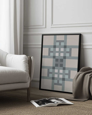 Tablou înramat „Line cross artwork” de Paperago