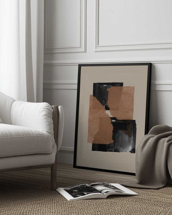 Tablou înramat „Earthy Blocks Blend” de THE MIUUS STUDIO