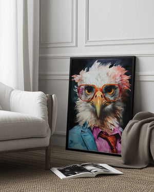 Tablou înramat „Dove Watercolor Animal Art” de Justyna Jaszke