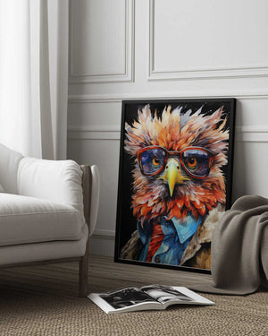 Tablou înramat „Eagle Watercolor Animal Art (2)” de Justyna Jaszke