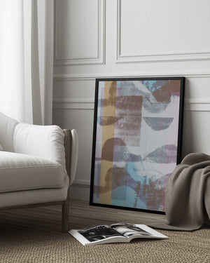Tablou înramat „Abstract Shapes In Warm Pastel Colors  0010” de Dina Dankers