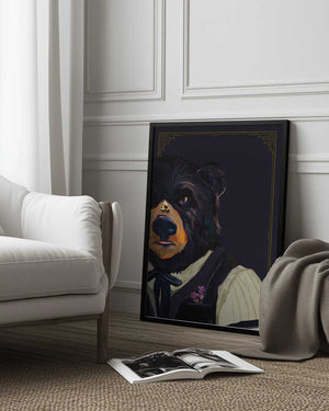 Tablou înramat „Bear” de The Whiskey Ginger