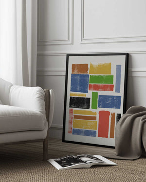 Tablou înramat „Color Block Harmony” de THE MIUUS STUDIO