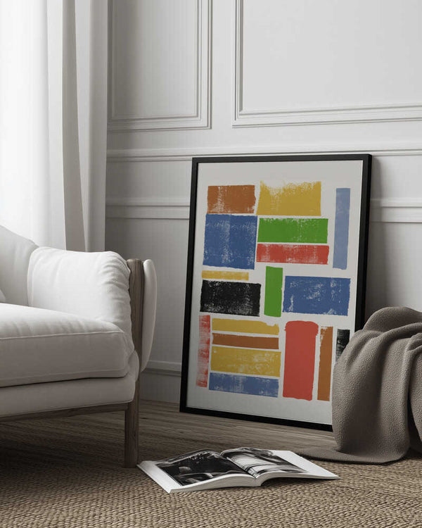 Tablou înramat „Color Block Harmony” de THE MIUUS STUDIO