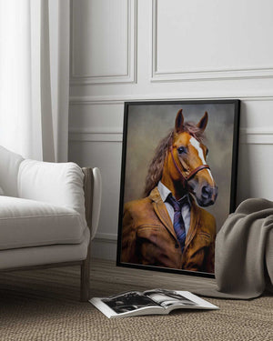 Tablou înramat „Elegant Horse Animal Art” de Justyna Jaszke
