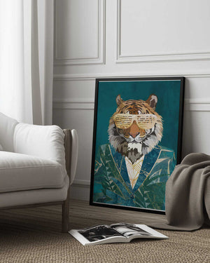 Tablou înramat „Tiger Jungle Jacket 2” de Sarah Manovski