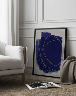 Tablou înramat „Blue Strokes 5” de Mareike Böhmer