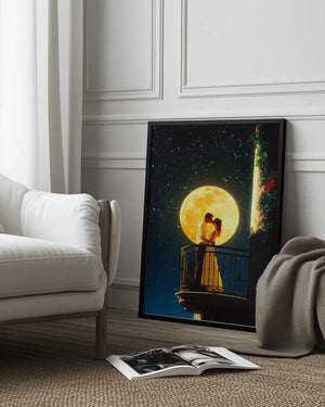 Tablou înramat „Love Under the Moon” de Taudalpoi