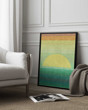 Tablou înramat „Stylized Sunset” de Vitor Costa