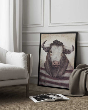 Tablou înramat „Bovine Chic Style” de Mike Koubou