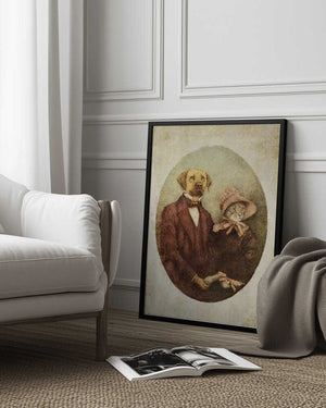 Tablou înramat „Victorian-style Portrait Couple” de Mike Koubou
