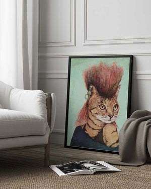 Tablou înramat „Stylish Tabby Cat” de Mike Koubou