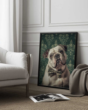 Tablou înramat „The Gentleman Bulldog” de SHANDU