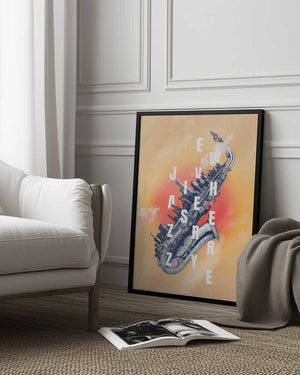 Tablou înramat „Jazz Is Everywhere” de Dominik Przerwa