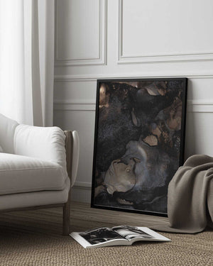 Tablou înramat „Swirling Dark and Earthy Tones” de uplusmestudio