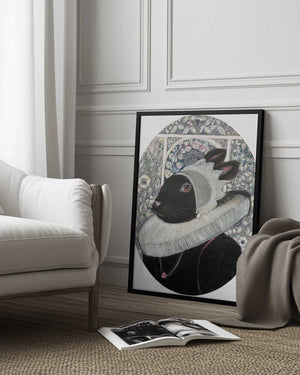 Tablou înramat „Regal Rabbit Portrait” de Karenina Fabrizzi